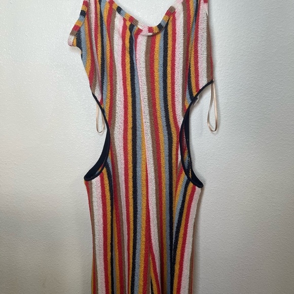 NWT ZARA Terrycloth Cut Out Stripped Jumpsuit - Picture 5 of 12